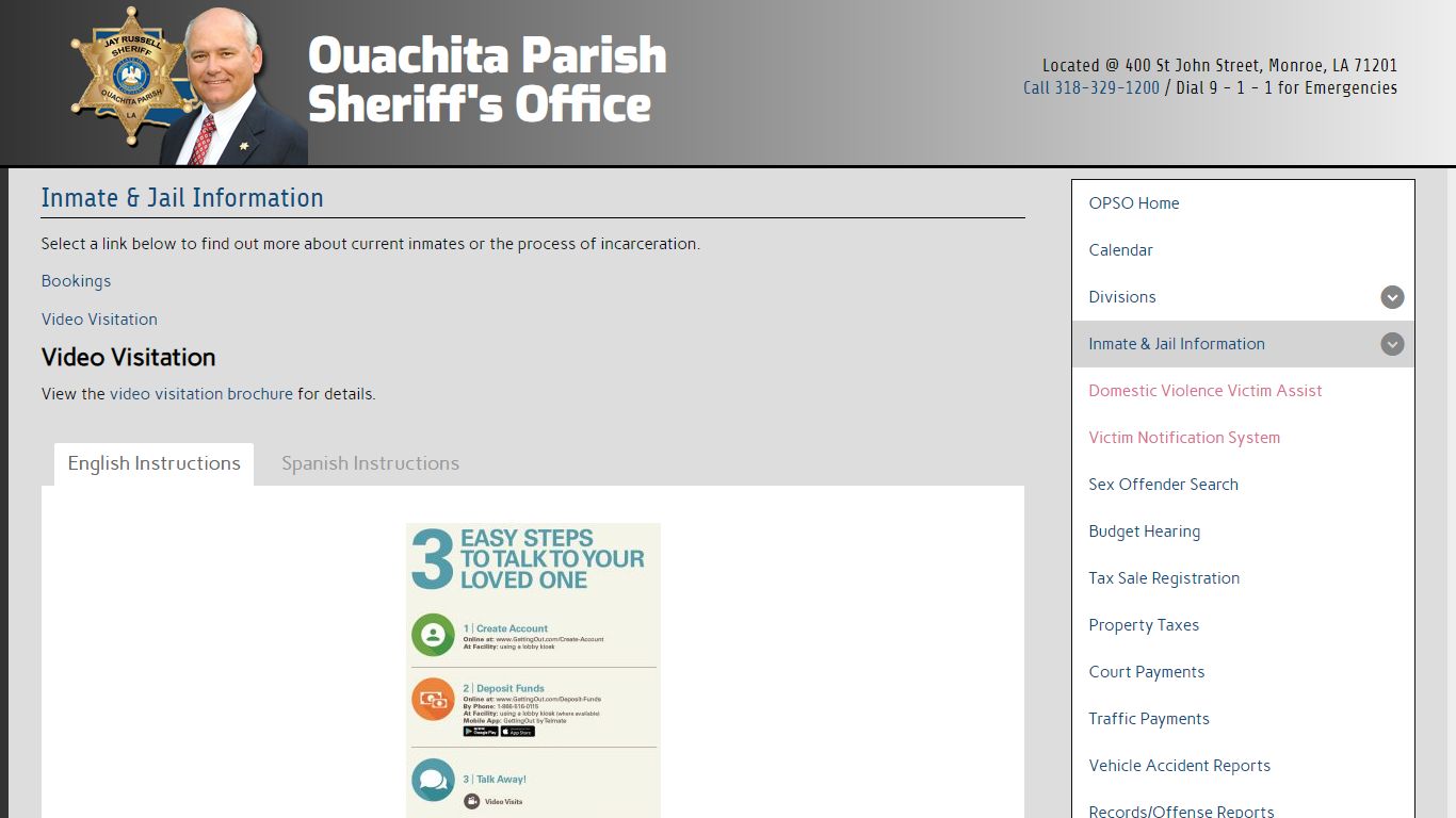 Inmate & Jail Information - Ouachita Parish Sheriff's Office